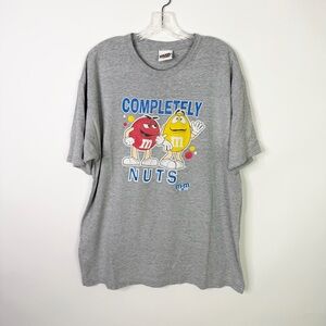 Vintage Y2K M&M World T Shirt XL Grey Graphic Promo Candy Graphic Tee Men’s